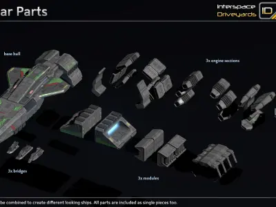 Dimitrius Class Carrier Low-poly 3D model