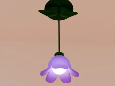 Flower Lamp set 3D model