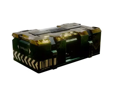 Sci-Fi Crate ammo and medical Emergency Pack - Game Ready Low-poly 3D model