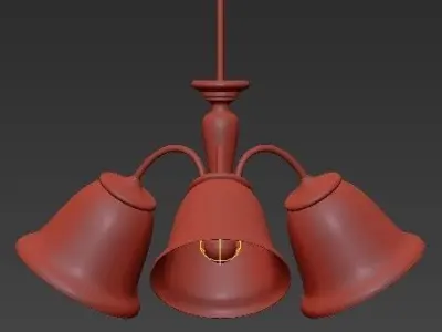 Cougar Stepney 5 Light Pendant 3D model