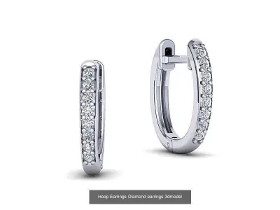 4 Earrings Collection with Discount  3D Model Pack