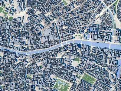 Dublin City Ireland 3D model