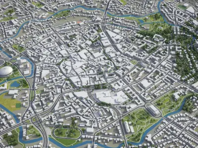 Braunschweig  Low-poly 3D model