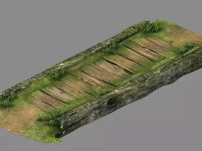 Explore the mountains - the earth bridge 01 3D model