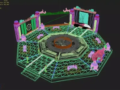 Gang indoor - Feng Shui array 3D model
