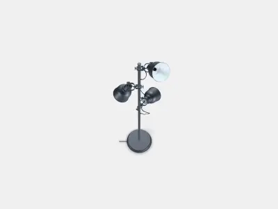 HEKTAR Floor lamp with 3-spot Low-poly 3D model