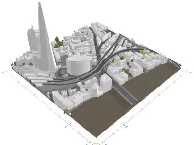 Free 3D Model of London - Sample of AccuCities Level 2 Model Free 3D model