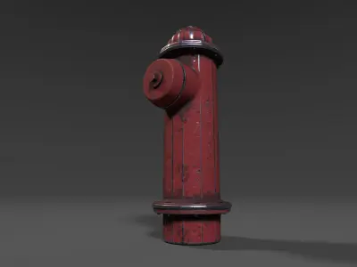 Fire Hydrant Low-poly 3D model 25