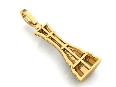 Chess king pendant 3D print model 3D print model