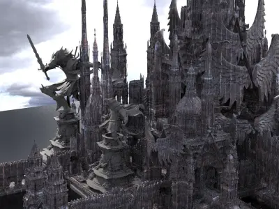 Lycan Werewolf Arch City 3 Kitbash  3D model