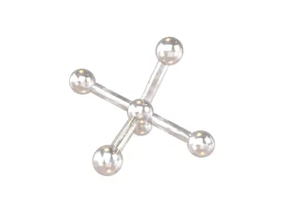 Cartoon Atom v3 001 Low-poly 3D model