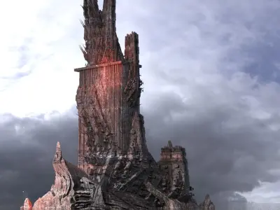 Ancient Stone Wraith Towers 2  3D model