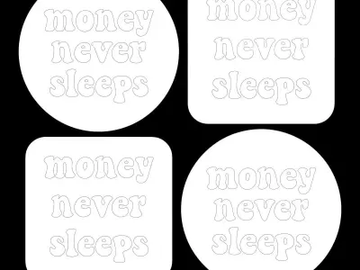 Money Never Sleeps Neon Sign 3D model