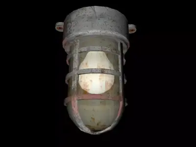 lamp roof and wall Low-poly 3D model