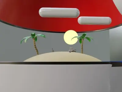 Pokeball illustration 3D model