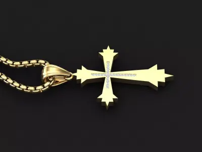 Cross Light Gold 3CP033 3DM STL 3D model