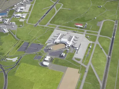 Budapest - Airport - BUD Low-poly 3D model