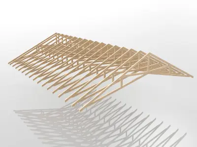 Wood Roof Collections 3D model