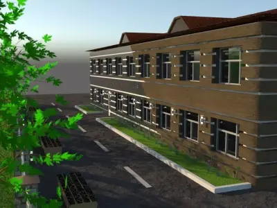 school building 3D model