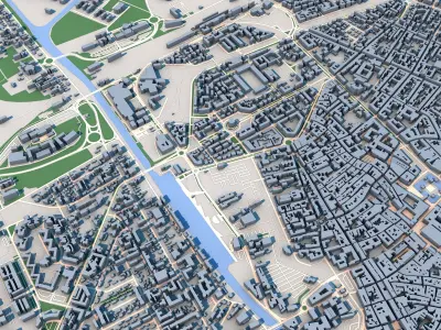 Ferrara City Italy 3D model