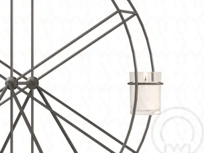 Ferris wheel candelabra candle holder 3D model