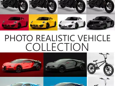 Photo Realistic Vehicle Collection 3D Model Pack