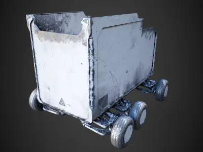 Sci-Fi Mine Cart Low-poly 3D model