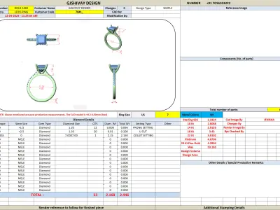 Princess Cut Diamond Ring Pave Band CAD 3D print model