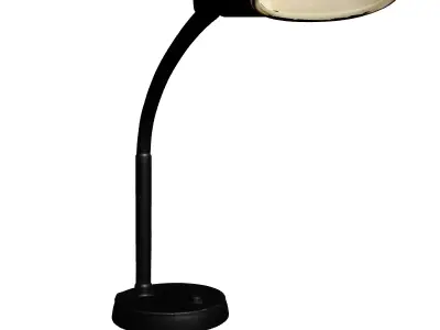 Modern Black Flexible Desk Lamp Low-poly 3D model