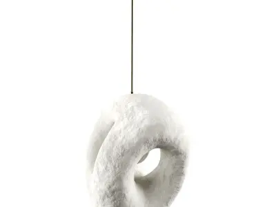 Unique Fertility Form illuminated sculpture Low-poly 3D model