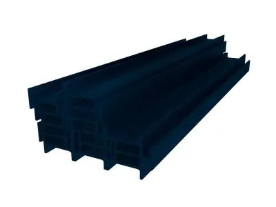 Stacked I Beam v1 008 Low-poly 3D model
