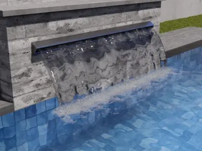 JOEY 2m wide sheet lumion fountain Low-poly 3D model