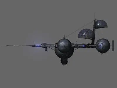 Orbital space station 3D model