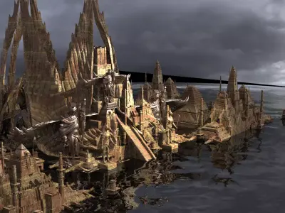 Pyramid Golden City 3D model