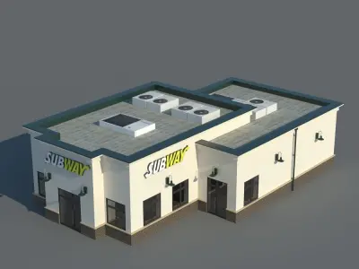 Subway Restaurant 3D model