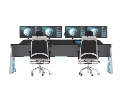 Control Room Desk  05 3D model