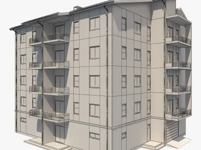 Apartment Building 10 3D model