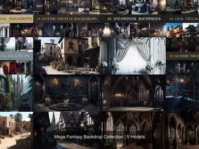 Mega Fantasy Backdrop Collection Texture