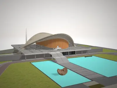 Haus der Kulturen der Welt Free low-poly 3D model