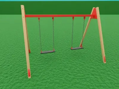 Outdoor Playground - Swing 3D model