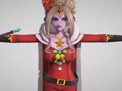 Santa Krystalinda - Included Animations - Dragon Quest Tact Low-poly 3D model