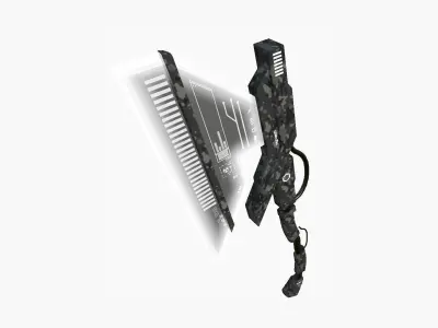 SciFi War Axe A09 Black Camouflage - Sci Fi Weapon Design Low-poly 3D model
