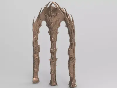 Celtic Irish arch ruin 2 3D model