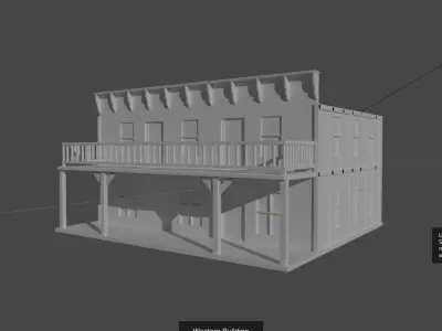 Wild West Building Set 3D Model Pack