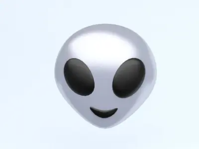 ALIEN EMOJI Low-poly 3D model