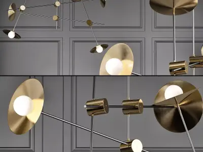 Disc Turbaya SS 6 Chandelier 3D model