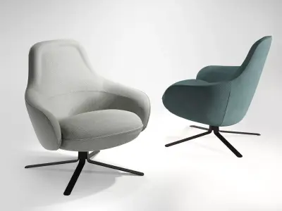 Moa Low Back Chair 3D model