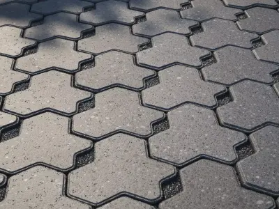 Hexagonal modern black paving texture Texture