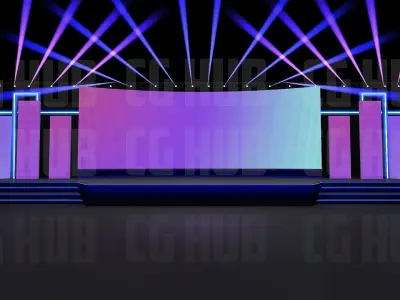 Event stage design 3D model