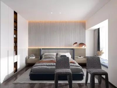 Modern bedroom 3D model